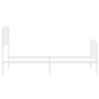 Estructura cama metal con cabecero y pie cama blanca 90x190 cm de , Camas y somieres - Ref: Foro24-373946, Precio: 73,92 €, D...