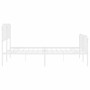 Estructura cama metal con cabecero y pie cama blanco 183x213 cm de , Camas y somieres - Ref: Foro24-373959, Precio: 121,77 €,...