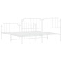 Estructura cama metal con cabecero y pie cama blanco 183x213 cm de , Camas y somieres - Ref: Foro24-373959, Precio: 121,77 €,...