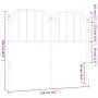 Kopfteil aus weißem Metall, 120 cm von , Kopf- und Fußteile - Ref: Foro24-373967, Preis: 27,94 €, Rabatt: %