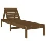 Massive Liegestuhl aus honigbraunem Pinienholz 199,5x60x74 cm von , Liegen - Ref: Foro24-825071, Preis: 86,27 €, Rabatt: %