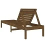 Massive Liegestuhl aus honigbraunem Pinienholz 199,5x60x74 cm von , Liegen - Ref: Foro24-825071, Preis: 86,27 €, Rabatt: %