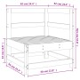Sofá de esquina de jardín madera maciza de pino gris de , Sofás modulares de exterior - Ref: Foro24-825473, Precio: 80,22 €, ...