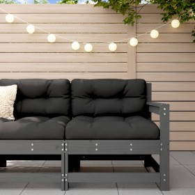 Sofá de esquina de jardín madera maciza de pino gris de , Sofás modulares de exterior - Ref: Foro24-825501, Precio: 76,54 €, ...