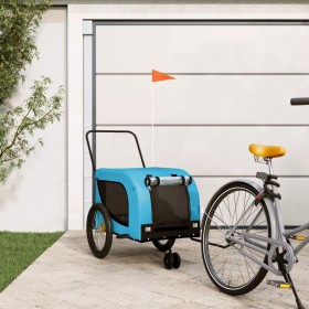 Remolque de bicicleta mascotas hierro tela Oxford azul negro de , Cochecitos para mascotas - Ref: Foro24-94030, Precio: 111,7...