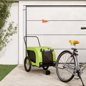 Remolque de bicicleta mascotas hierro tela Oxford verde negro by , pet strollers - Ref: Foro24-94032, Price: 89,21 €, Discoun...