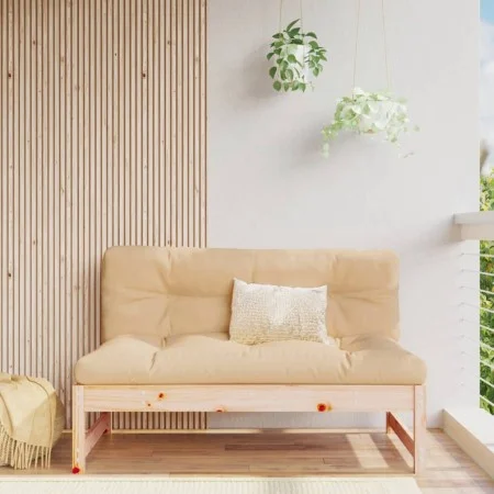 Sofá central de jardín madera maciza de pino 120x80 cm de , Sofás modulares de exterior - Ref: Foro24-825702, Precio: 85,69 €...
