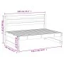 Sofá central de jardín madera maciza de pino 120x80 cm de , Sofás modulares de exterior - Ref: Foro24-825702, Precio: 85,69 €...