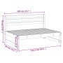 Sofá central de jardín madera maciza de pino 120x80 cm de , Sofás modulares de exterior - Ref: Foro24-825702, Precio: 89,58 €...