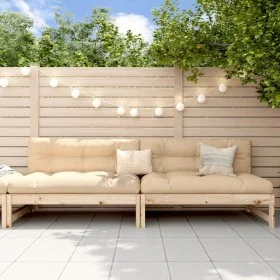 Sofás centrales de jardín 2 uds madera maciza de pino 120x80 cm by , Modular outdoor sofas - Ref: Foro24-825716, Price: 156,9...