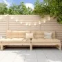 Sofás centrales de jardín 2 uds madera maciza de pino 120x80 cm de , Sofás modulares de exterior - Ref: Foro24-825716, Precio...