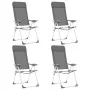 Sillas de camping plegables 4 unidades aluminio gris de vidaXL, Mobiliario de camping - Ref: Foro24-44307, Precio: 221,89 €, ...