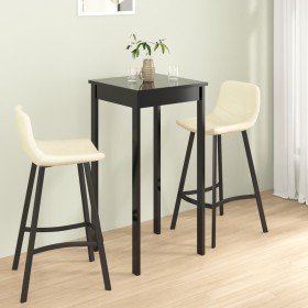 Mesa alta de bar MDF negra 55x55x107 cm en Mesas de comedor | Comprar online en Foru.es