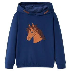 Sudadera infantil con capucha azul marino 140 de , Camisetas para niños - Ref: Foro24-14043, Precio: 14,70 €, Descuento: %