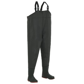Vadeador con botas verde talla 42 de vidaXL, Vadeadores para caza y para pesca - Ref: Foro24-133657, Precio: 44,82 €, Descuen...