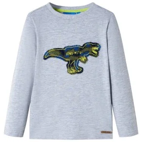 Camiseta infantil de manga larga gris melange 92 de , Camisetas para niños - Ref: Foro24-13259, Precio: 8,59 €, Descuento: %