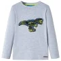 Camiseta infantil de manga larga gris melange 92 de , Camisetas para niños - Ref: Foro24-13259, Precio: 8,59 €, Descuento: %