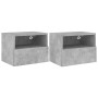 Muebles de pared para TV 2 uds madera gris hormigón 40x30x30 cm de , Muebles TV - Ref: Foro24-836847, Precio: 42,50 €, Descue...
