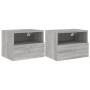 Muebles de pared para TV 2 uds madera gris Sonoma 40x30x30 cm de , Muebles TV - Ref: Foro24-836851, Precio: 45,82 €, Descuent...