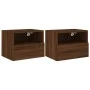 Muebles de pared para TV 2 uds madera roble marrón 40x30x30 cm de , Muebles TV - Ref: Foro24-836853, Precio: 44,30 €, Descuen...