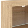 Mueble de TV de pared con luces LED roble Sonoma 30x28,5x30 cm de , Muebles TV - Ref: Foro24-836977, Precio: 26,44 €, Descuen...