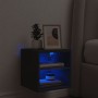 Mueble de TV de pared con luces LED negro 30x28,5x30 cm de , Muebles TV - Ref: Foro24-836975, Precio: 27,88 €, Descuento: %