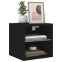 Mueble de TV de pared con luces LED negro 30x28,5x30 cm de , Muebles TV - Ref: Foro24-836975, Precio: 27,88 €, Descuento: %