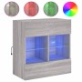 Mueble de TV de pared con luces LED gris Sonoma 58,5x30x60,5 cm de , Muebles TV - Ref: Foro24-837097, Precio: 57,37 €, Descue...