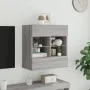 Mueble de TV de pared con luces LED gris Sonoma 58,5x30x60,5 cm de , Muebles TV - Ref: Foro24-837097, Precio: 56,68 €, Descue...
