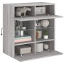 Mueble de TV de pared con luces LED gris Sonoma 58,5x30x60,5 cm de , Muebles TV - Ref: Foro24-837097, Precio: 57,37 €, Descue...