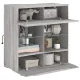 Mueble de TV de pared con luces LED gris Sonoma 58,5x30x60,5 cm de , Muebles TV - Ref: Foro24-837097, Precio: 56,68 €, Descue...