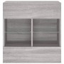 Mueble de TV de pared con luces LED gris Sonoma 58,5x30x60,5 cm de , Muebles TV - Ref: Foro24-837097, Precio: 57,37 €, Descue...