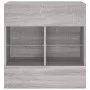 Mueble de TV de pared con luces LED gris Sonoma 58,5x30x60,5 cm de , Muebles TV - Ref: Foro24-837097, Precio: 56,68 €, Descue...