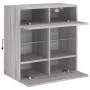Mueble de TV de pared con luces LED gris Sonoma 58,5x30x60,5 cm de , Muebles TV - Ref: Foro24-837097, Precio: 56,68 €, Descue...