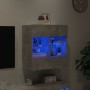 Mueble TV de pared con luces LED gris hormigón 58,5x30x60,5 cm de , Muebles TV - Ref: Foro24-837095, Precio: 55,72 €, Descuen...