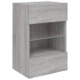 Mueble de TV de pared con luces LED gris Sonoma 40x30x60,5 cm de , Muebles TV - Ref: Foro24-837088, Precio: 53,29 €, Descuent...