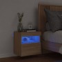 Mueble de TV de pared con luces LED roble Sonoma 40x30x40 cm de , Muebles TV - Ref: Foro24-837173, Precio: 34,75 €, Descuento: %