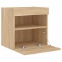 Mueble de TV de pared con luces LED roble Sonoma 40x30x40 cm de , Muebles TV - Ref: Foro24-837173, Precio: 34,75 €, Descuento: %