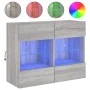 Mueble de TV de pared con luces LED gris Sonoma 78,5x30x60,5 cm de , Muebles TV - Ref: Foro24-837104, Precio: 66,72 €, Descue...
