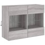 Mueble de TV de pared con luces LED gris Sonoma 78,5x30x60,5 cm de , Muebles TV - Ref: Foro24-837104, Precio: 67,57 €, Descue...