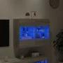 Mueble de TV de pared con luces LED gris Sonoma 78,5x30x60,5 cm de , Muebles TV - Ref: Foro24-837104, Precio: 66,72 €, Descue...