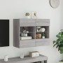 Mueble de TV de pared con luces LED gris Sonoma 78,5x30x60,5 cm de , Muebles TV - Ref: Foro24-837104, Precio: 67,57 €, Descue...