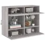 Mueble de TV de pared con luces LED gris Sonoma 78,5x30x60,5 cm de , Muebles TV - Ref: Foro24-837104, Precio: 66,72 €, Descue...