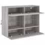 Mueble de TV de pared con luces LED gris Sonoma 78,5x30x60,5 cm de , Muebles TV - Ref: Foro24-837104, Precio: 67,57 €, Descue...