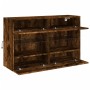 Mueble TV de pared con luces LED roble ahumado 98,5x30x60,5 cm de , Muebles TV - Ref: Foro24-837110, Precio: 73,92 €, Descuen...