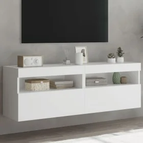 Muebles de TV de pared con luces LED 2 uds blanco 60x30x40 cm de , Muebles TV - Ref: Foro24-837184, Precio: 81,15 €, Descuent...