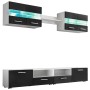 Mueble de salón de TV con luces LED negro brillante 5 piezas de vidaXL, Muebles TV - Ref: Foro24-246028, Precio: 327,85 €, De...