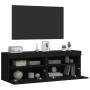Muebles de TV de pared con luces LED 2 uds negro 60x30x40 cm de , Muebles TV - Ref: Foro24-837186, Precio: 83,50 €, Descuento: %