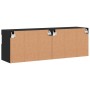 Muebles de TV de pared con luces LED 2 uds negro 60x30x40 cm de , Muebles TV - Ref: Foro24-837186, Precio: 83,50 €, Descuento: %