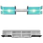 Mueble de salón de TV con luces LED negro brillante 5 piezas de vidaXL, Muebles TV - Ref: Foro24-246028, Precio: 327,85 €, De...